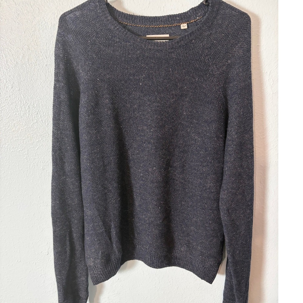 Billy Reid Navy Lightweight Knit Sweater Made in Italy Womens M Quiet Luxury
